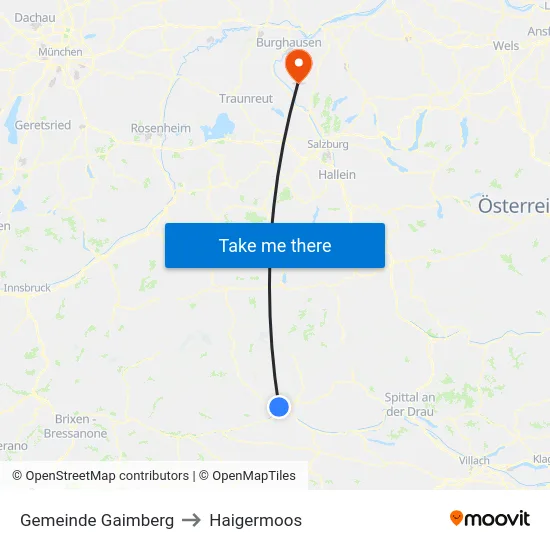 Gemeinde Gaimberg to Haigermoos map
