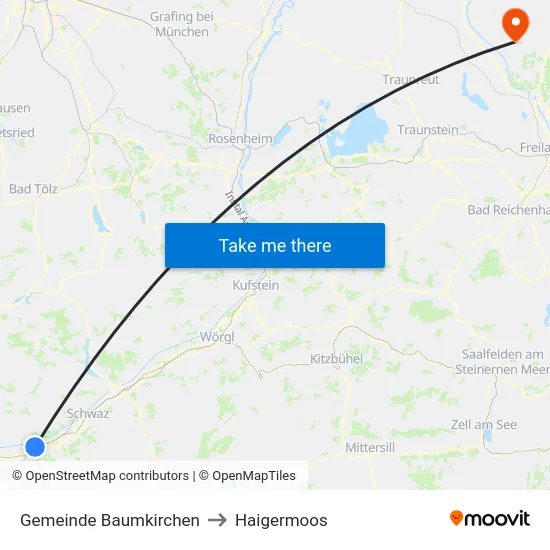 Gemeinde Baumkirchen to Haigermoos map
