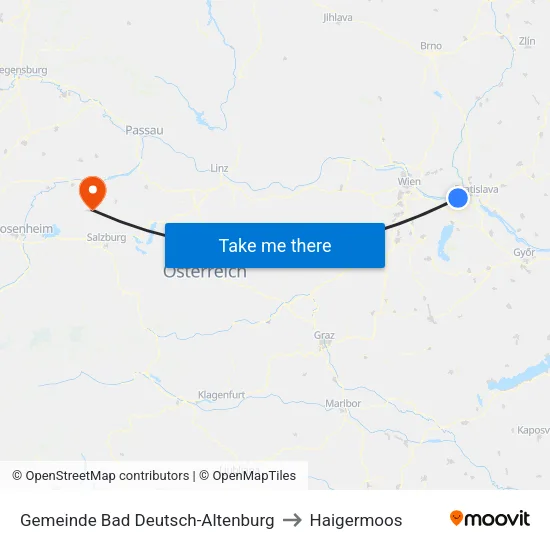 Gemeinde Bad Deutsch-Altenburg to Haigermoos map