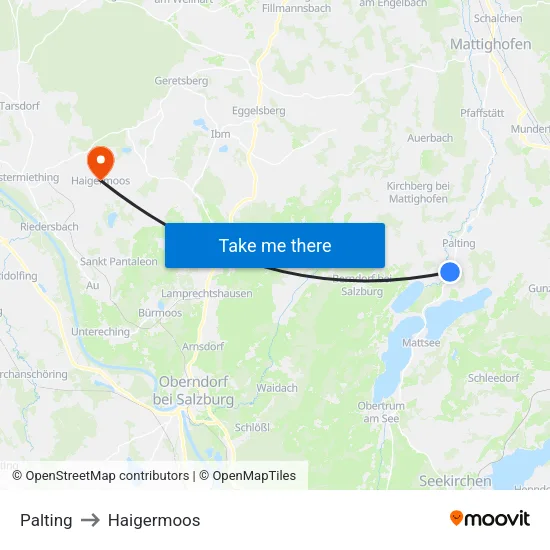 Palting to Haigermoos map