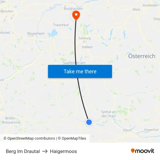 Berg Im Drautal to Haigermoos map