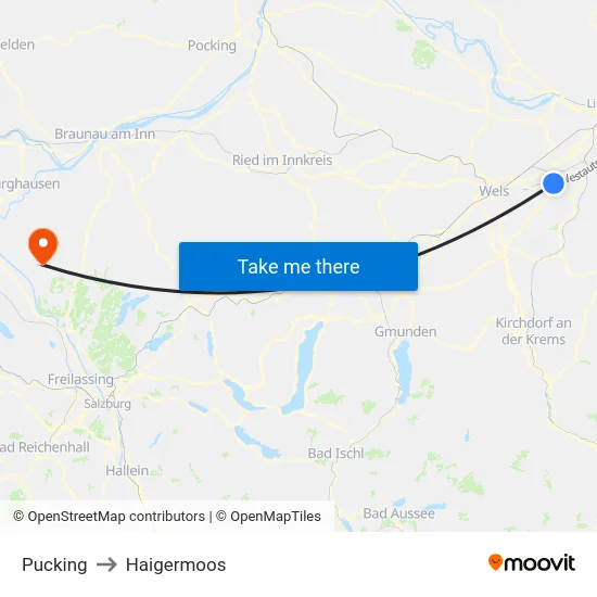 Pucking to Haigermoos map