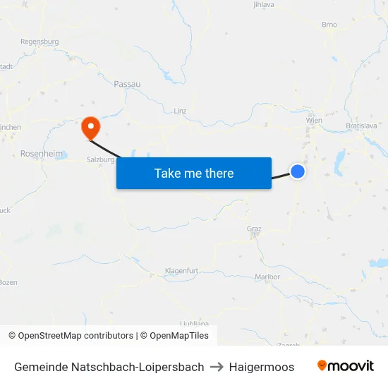 Gemeinde Natschbach-Loipersbach to Haigermoos map