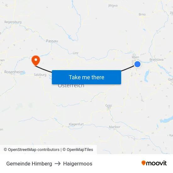 Gemeinde Himberg to Haigermoos map
