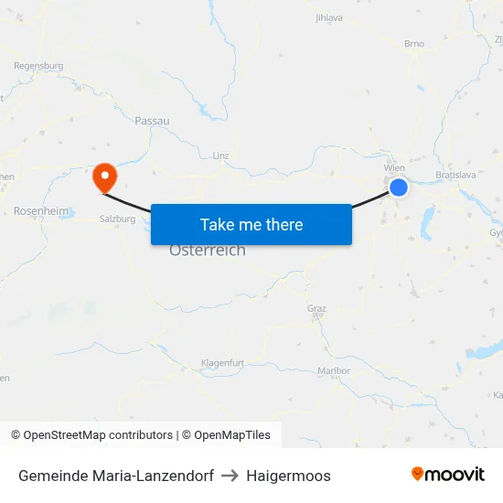 Gemeinde Maria-Lanzendorf to Haigermoos map