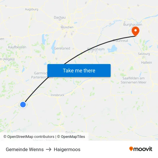 Gemeinde Wenns to Haigermoos map