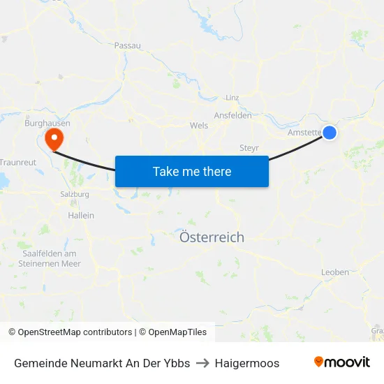Gemeinde Neumarkt An Der Ybbs to Haigermoos map