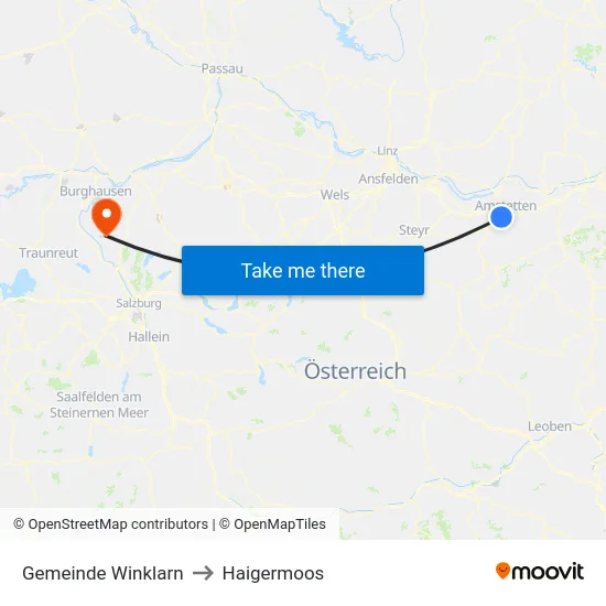 Gemeinde Winklarn to Haigermoos map