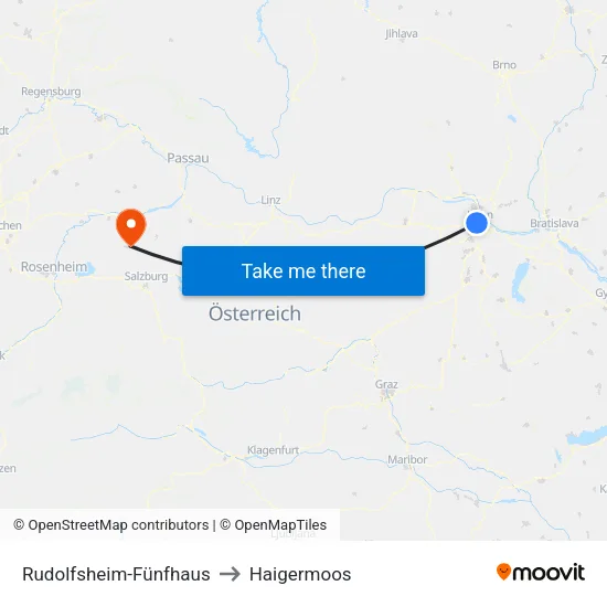 Rudolfsheim-Fünfhaus to Haigermoos map
