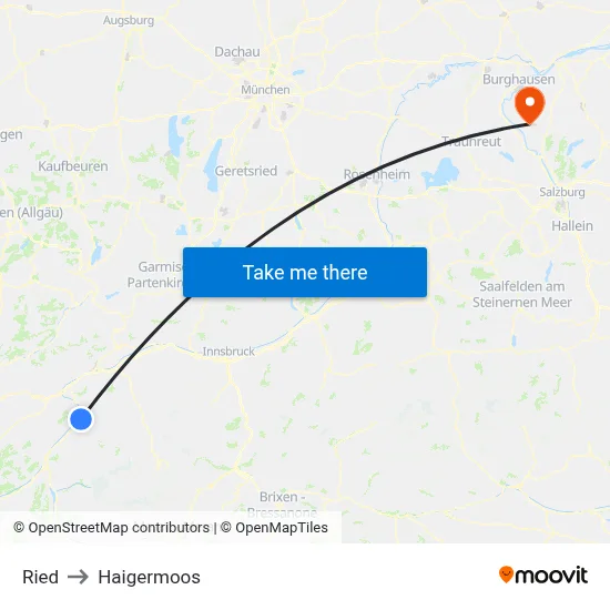 Ried to Haigermoos map