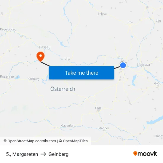5., Margareten to Geinberg map