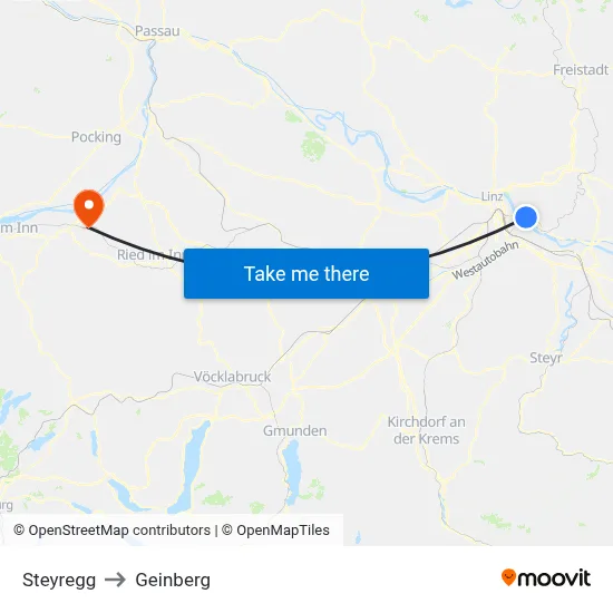Steyregg to Geinberg map
