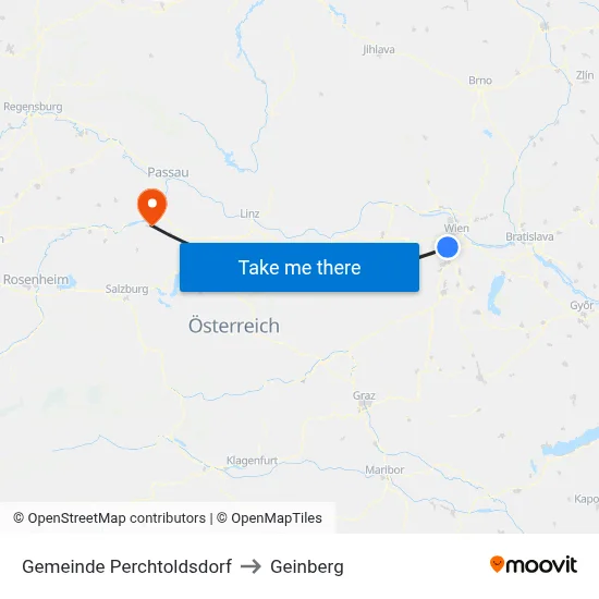 Gemeinde Perchtoldsdorf to Geinberg map