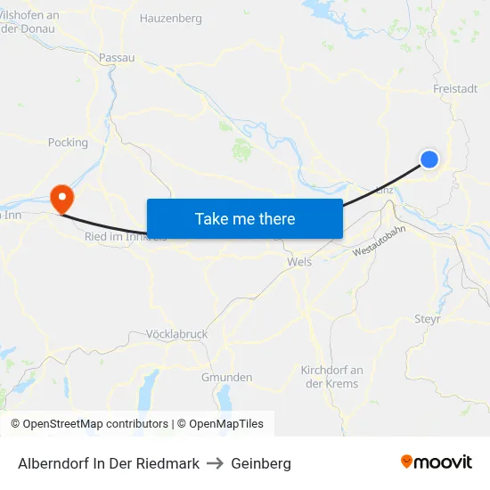 Alberndorf In Der Riedmark to Geinberg map