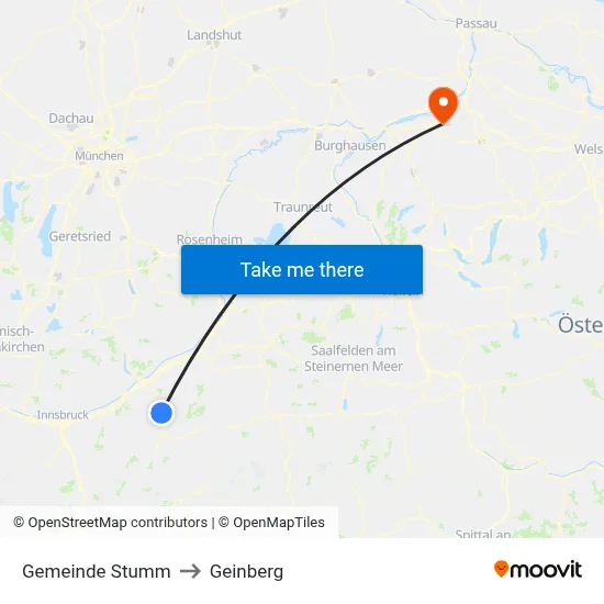 Gemeinde Stumm to Geinberg map