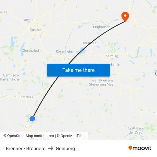 Brenner - Brennero to Geinberg map