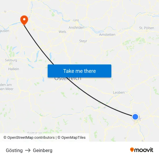 Gösting to Geinberg map