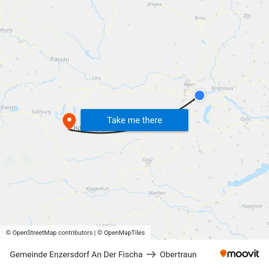 Gemeinde Enzersdorf An Der Fischa to Obertraun map