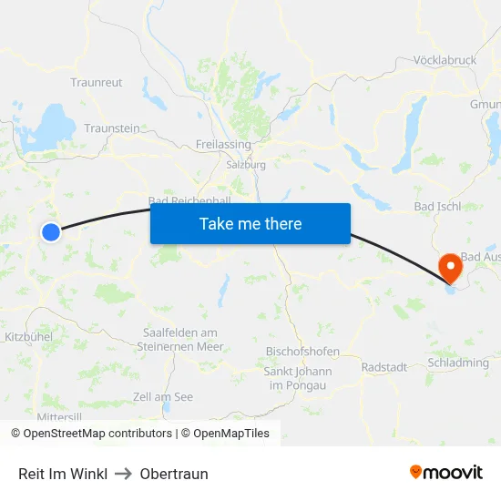 Reit Im Winkl to Obertraun map