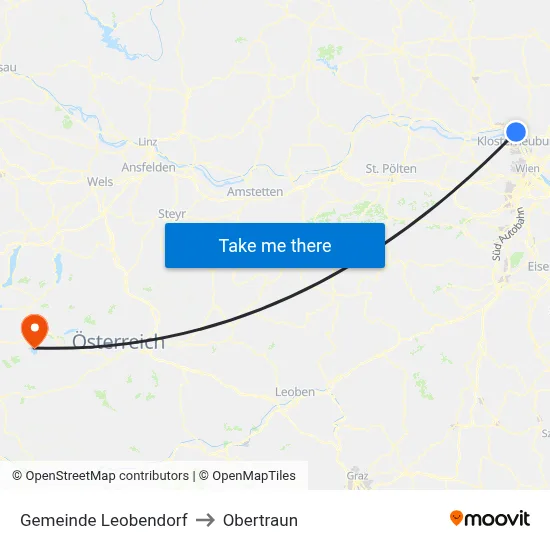 Gemeinde Leobendorf to Obertraun map