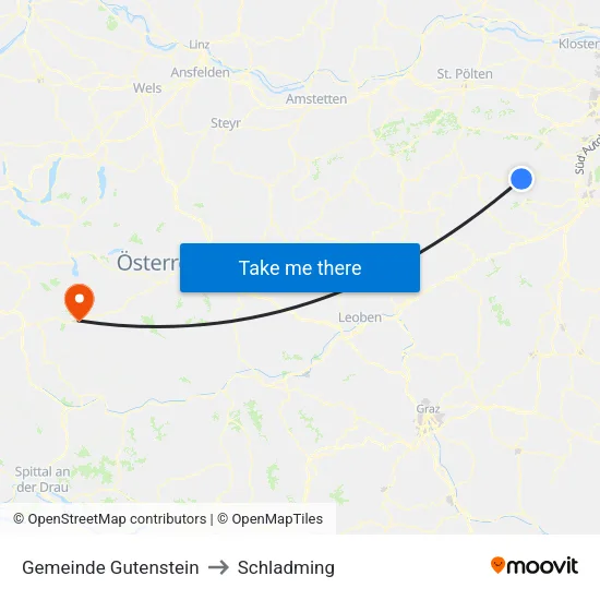 Gemeinde Gutenstein to Schladming map