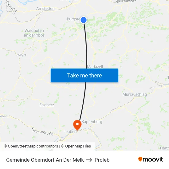 Gemeinde Oberndorf An Der Melk to Proleb map