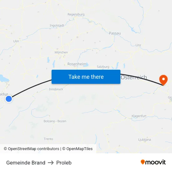 Gemeinde Brand to Proleb map