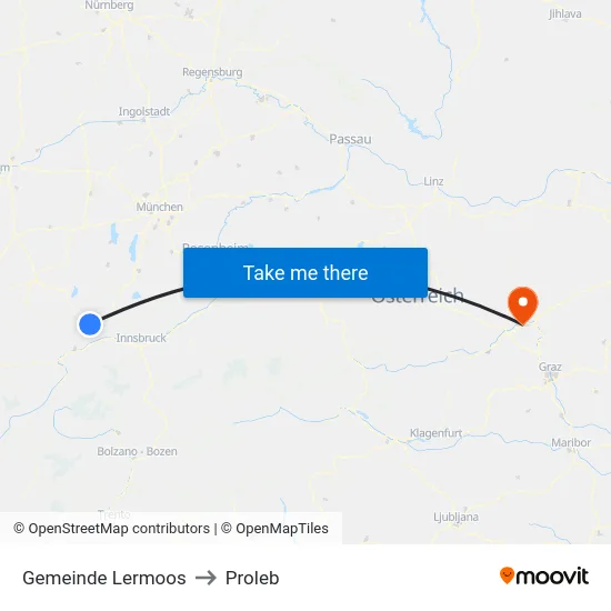 Gemeinde Lermoos to Proleb map