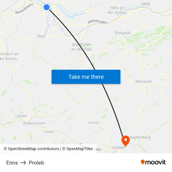 Enns to Proleb map