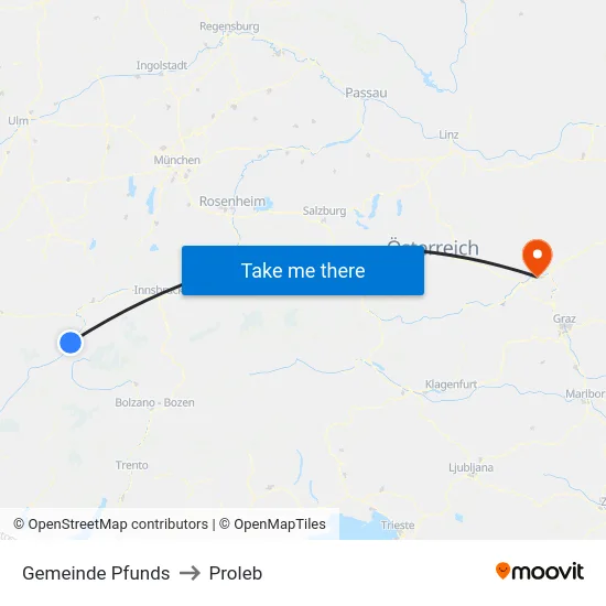 Gemeinde Pfunds to Proleb map