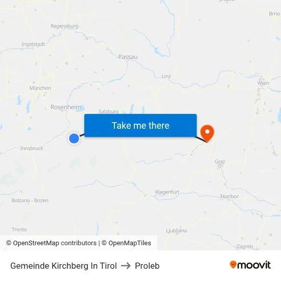 Gemeinde Kirchberg In Tirol to Proleb map