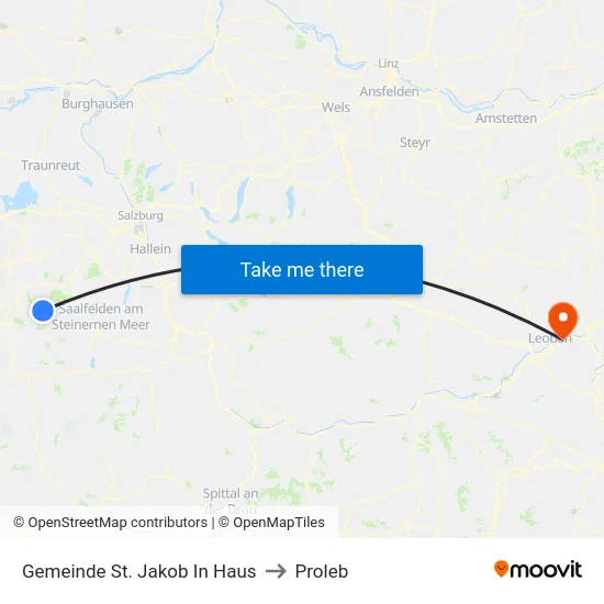 Gemeinde St. Jakob In Haus to Proleb map