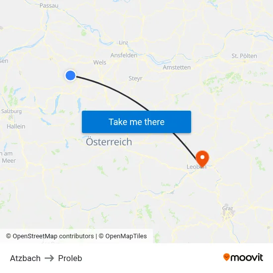Atzbach to Proleb map