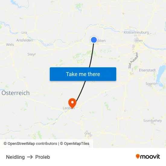 Neidling to Proleb map