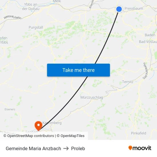 Gemeinde Maria Anzbach to Proleb map