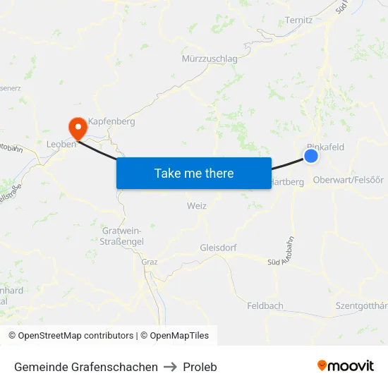 Gemeinde Grafenschachen to Proleb map