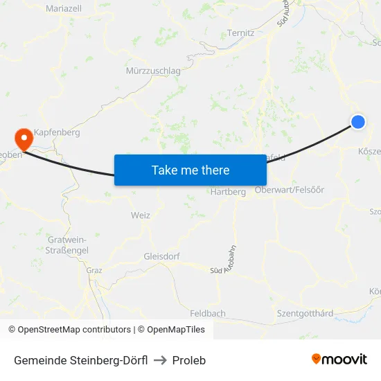 Gemeinde Steinberg-Dörfl to Proleb map
