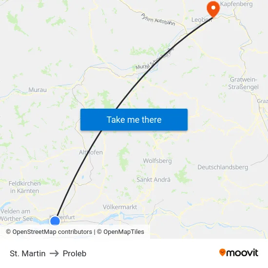 St. Martin to Proleb map