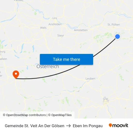 Gemeinde St. Veit An Der Gölsen to Eben Im Pongau map