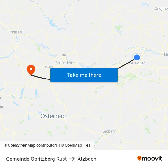 Gemeinde Obritzberg-Rust to Atzbach map
