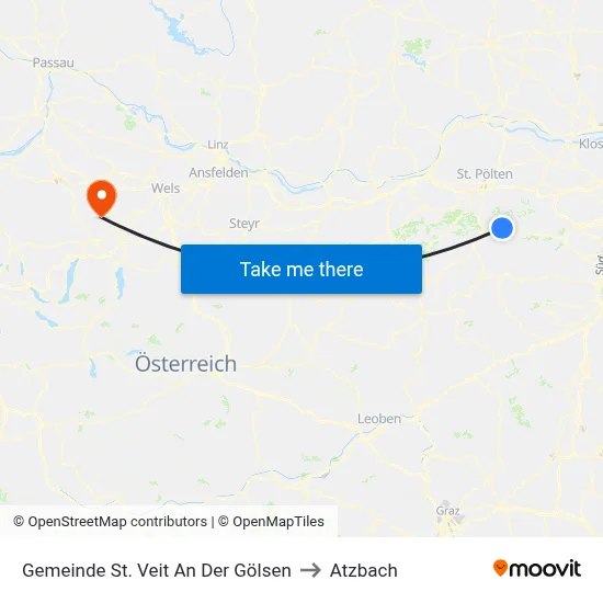 Gemeinde St. Veit An Der Gölsen to Atzbach map
