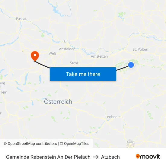 Gemeinde Rabenstein An Der Pielach to Atzbach map