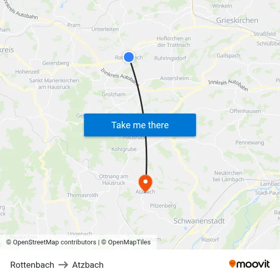 Rottenbach to Atzbach map