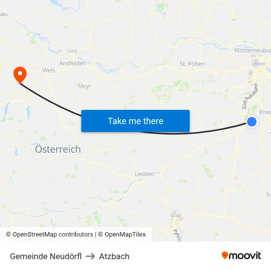 Gemeinde Neudörfl to Atzbach map