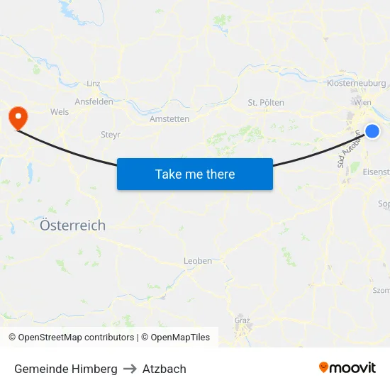 Gemeinde Himberg to Atzbach map