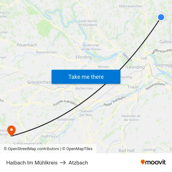 Haibach Im Mühlkreis to Atzbach map