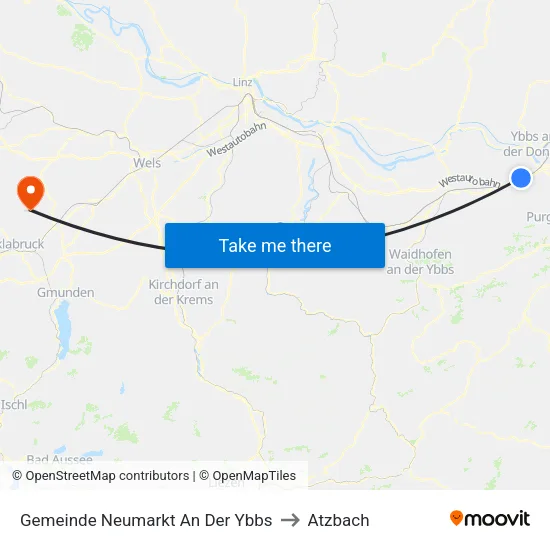 Gemeinde Neumarkt An Der Ybbs to Atzbach map