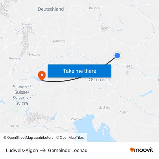 Ludweis-Aigen to Gemeinde Lochau map