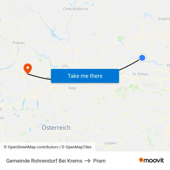 Gemeinde Rohrendorf Bei Krems to Pram map