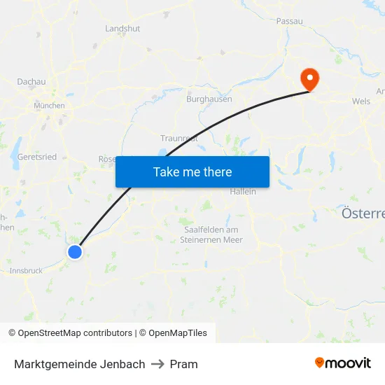 Marktgemeinde Jenbach to Pram map